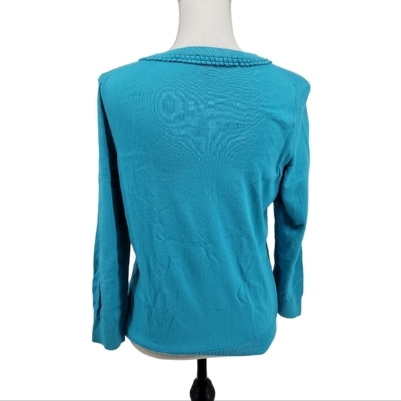 Talbot's Womens Blue Button Up Granny Core Cardigan, Size M - Picture 4 of 9